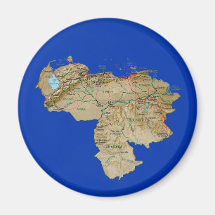 Venezuela Map Magnet