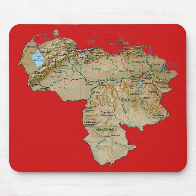 Venezuela Map Mousepad (Front)