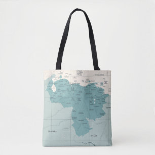 Venezuela Map - Vintage High Detailed vintage Illu Tote Bag