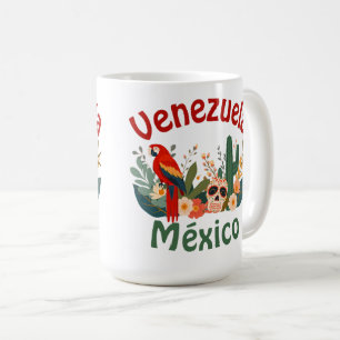 Venezuela ❤️ Mexico   Latin Cultural Design Coffee Mug