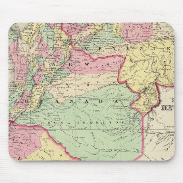 Venezuela, New Granada And Ecuador Mouse Pad (Front)