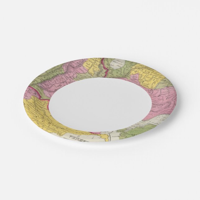 Venezuela, New Grenada & Equador Paper Plate (Angled)