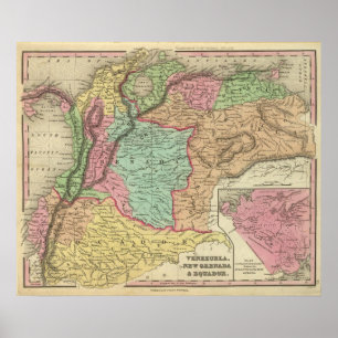 Venezuela, New Grenada & Equador Poster