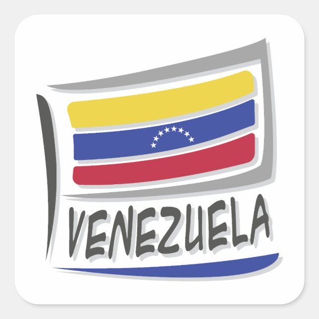 Venezuela  Pride X Flag Square Sticker (Front)
