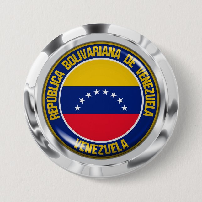 Venezuela Round Emblem 7.5 Cm Round Badge (Front)