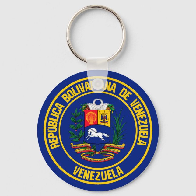 Venezuela Round Emblem Key Ring (Front)