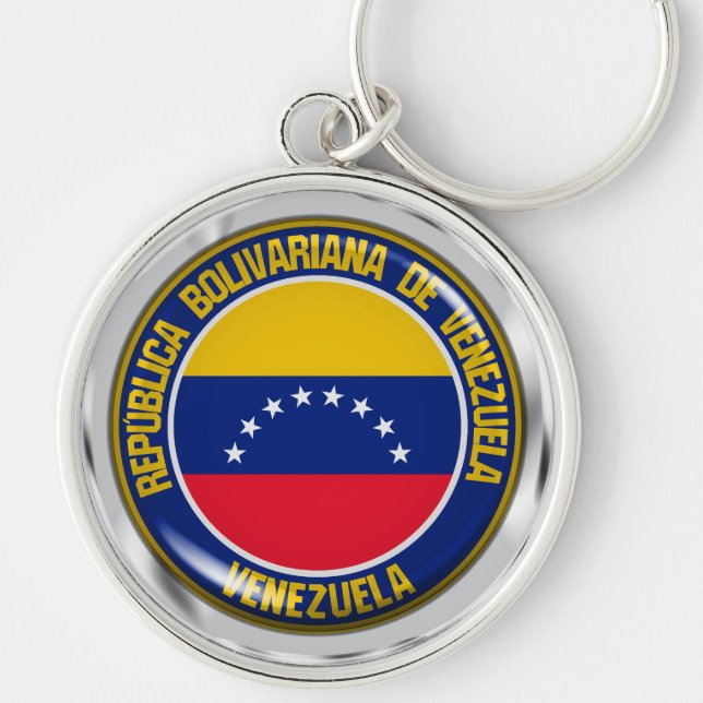 Venezuela Round Emblem Key Ring (Front)