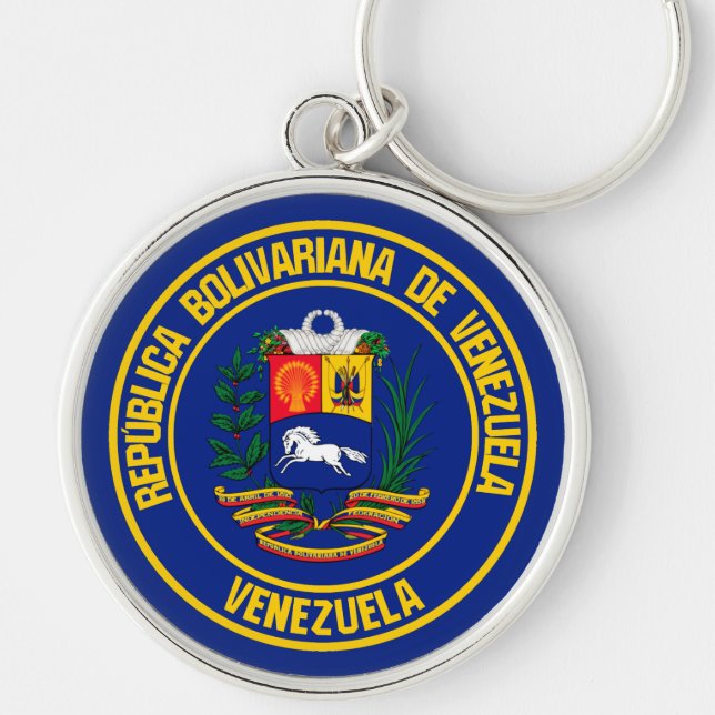 Venezuela Round Emblem Key Ring (Front)