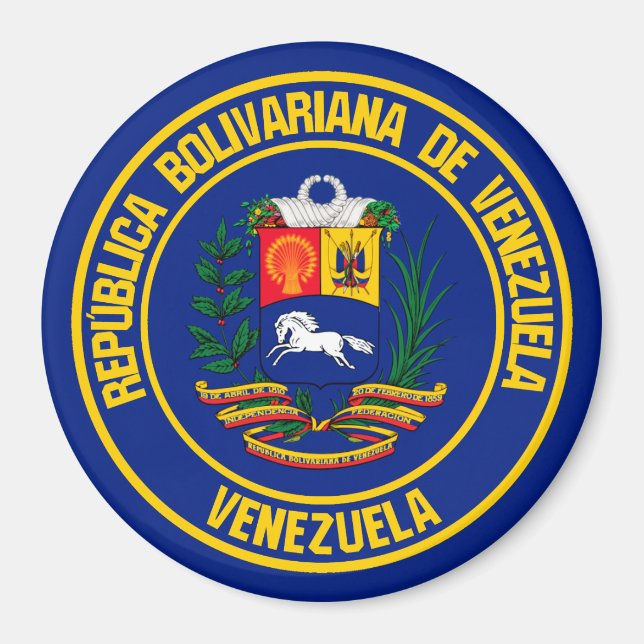 Venezuela Round Emblem Magnet (Front)