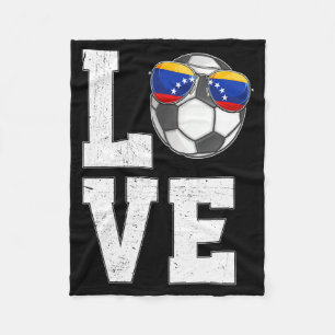 Venezuela Soccer Love Venezuelan Fan Flag T Shirt Fleece Blanket