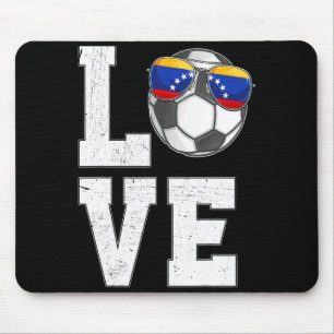 Venezuela Soccer Love Venezuelan Fan Flag T Shirt Mouse Pad