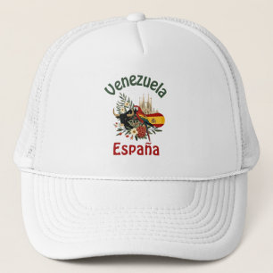 Venezuela + Spain - fusion of roots and pride Trucker Hat