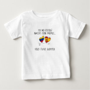 Venezuela Spain - "I Was Just Lucky" - Bicultural Baby T-Shirt