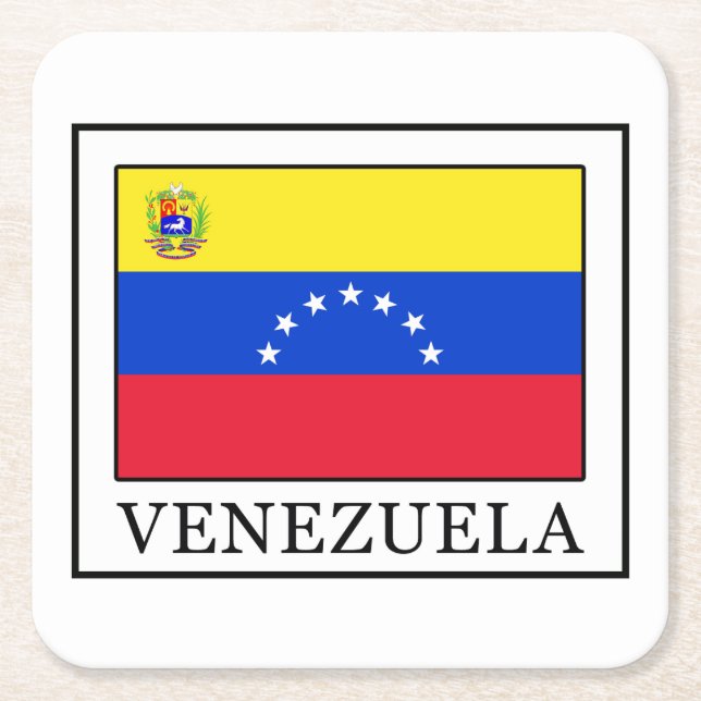 Venezuela Square Paper Coaster (Front)