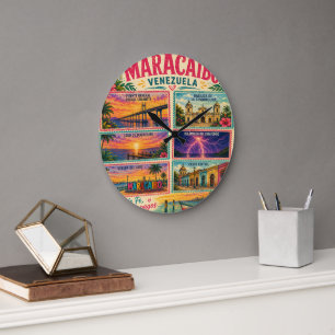 Venezuela Stamp Maracaibo Estado Zulia Tropical Tr Large Clock