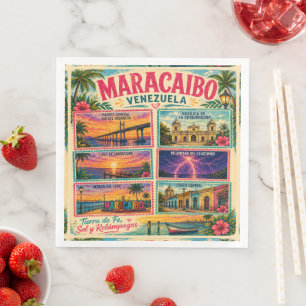 Venezuela Stamp Maracaibo Estado Zulia Tropical Tr Napkin