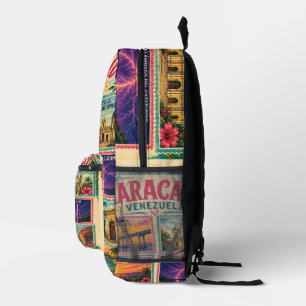 Venezuela Stamp Maracaibo Estado Zulia Tropical Tr Printed Backpack