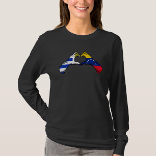 Venezuela Uruguay Flag Venezuelan Uruguayan Heart T-Shirt