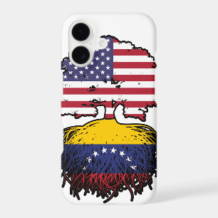 Venezuela Venezuelan American USA Tree Roots Flag