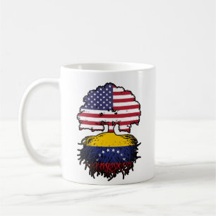 Venezuela Venezuelan American USA Tree Roots Flag Coffee Mug