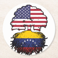 Venezuela Venezuelan American USA Tree Roots Flag