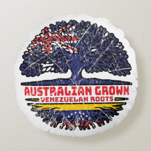 Venezuela Venezuelan Australian Australia Tree Round Cushion