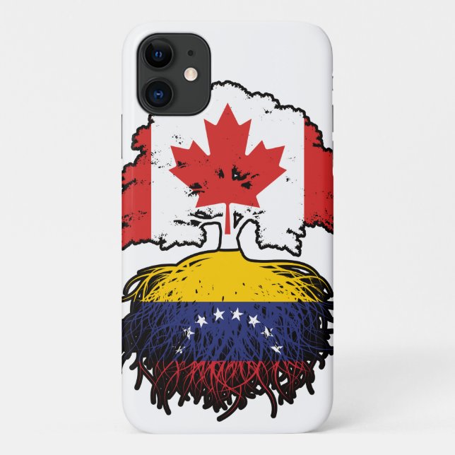 Venezuela Venezuelan Canadian Canada Tree Roots Case-Mate iPhone Case (Back)