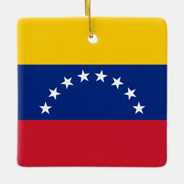 Venezuela (Venezuelan) Flag Ceramic Ornament (Front)