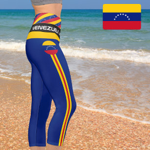 Venezuela & Venezuelan Flag fashion Fitness, Sport Capri Leggings