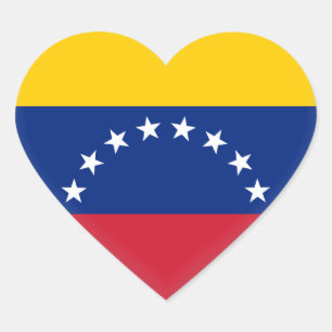Venezuela (Venezuelan) Flag Heart Sticker