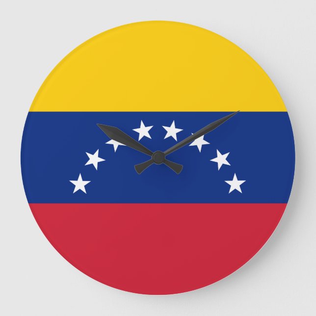 Venezuela (Venezuelan) Flag Large Clock (Front)