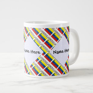 Venezuela Venezuelan Flag Tiled Personalised  Large Coffee Mug