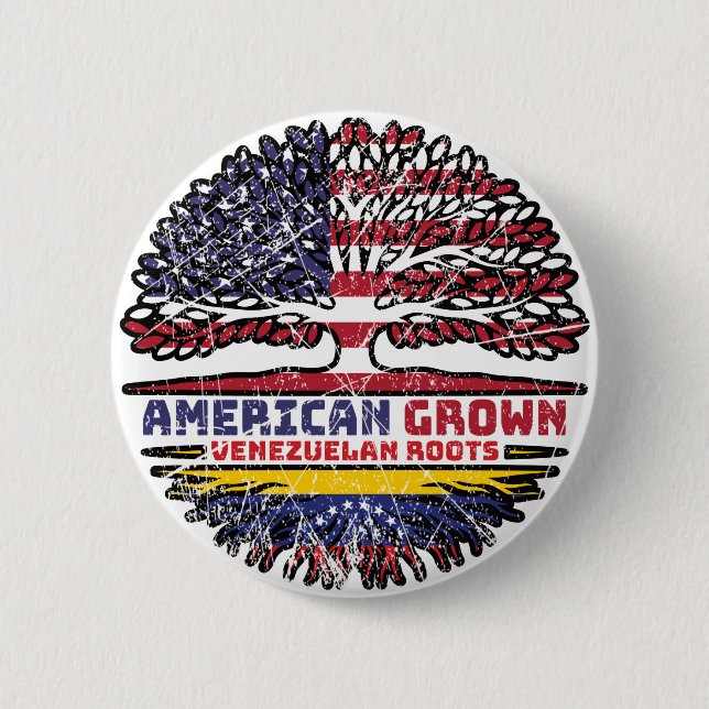 Venezuela Venezuelan US American USA United States 6 Cm Round Badge (Front)