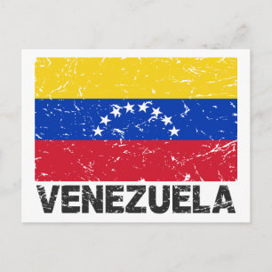 Venezuela Vintage Flag Postcard