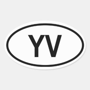 Venezuela "YV" Oval Sticker