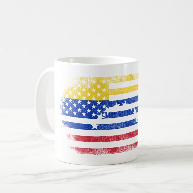 Venezuelan American Flag   Venezuela and USA Coffee Mug (Front Left)