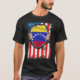 Venezuelan American Grown Patriot Venezuela Flag f T-Shirt