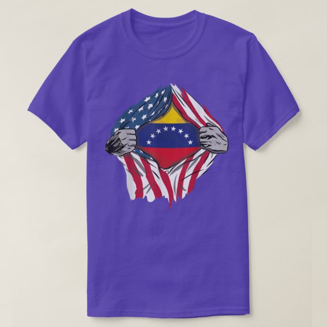 Venezuelan Blood Inside Me Venezuela Flag Bandera  T-Shirt (Design Front)