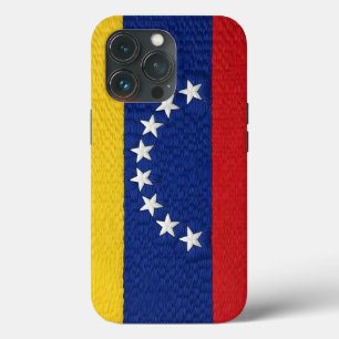 Venezuelan flag embroidery style design iPhone 13 pro case