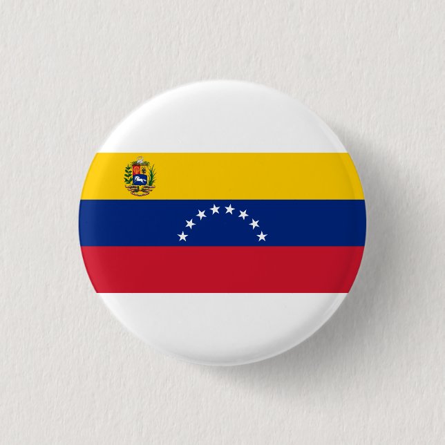 Venezuelan Flag, Flag of Venezuela 3 Cm Round Badge (Front)