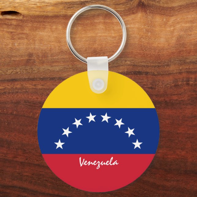 Venezuelan Flag & Venezuela patriots / sports Key Ring (Front)
