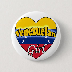Venezuelan  Girl 6 Cm Round Badge
