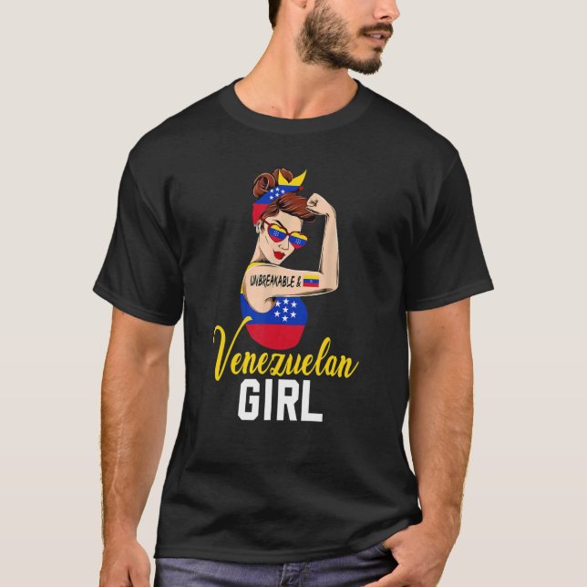 Venezuelan Girl Unbreakable  Rosie the Riveter Wom T-Shirt (Front)