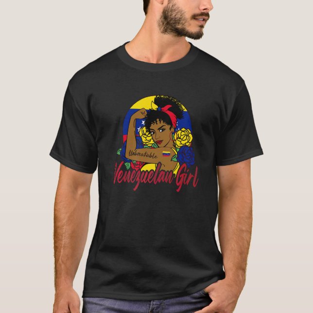 Venezuelan Girl Venezuela Mujer Venezolana Flag T-Shirt (Front)