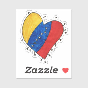 Venezuelan heart yellow, blue and red