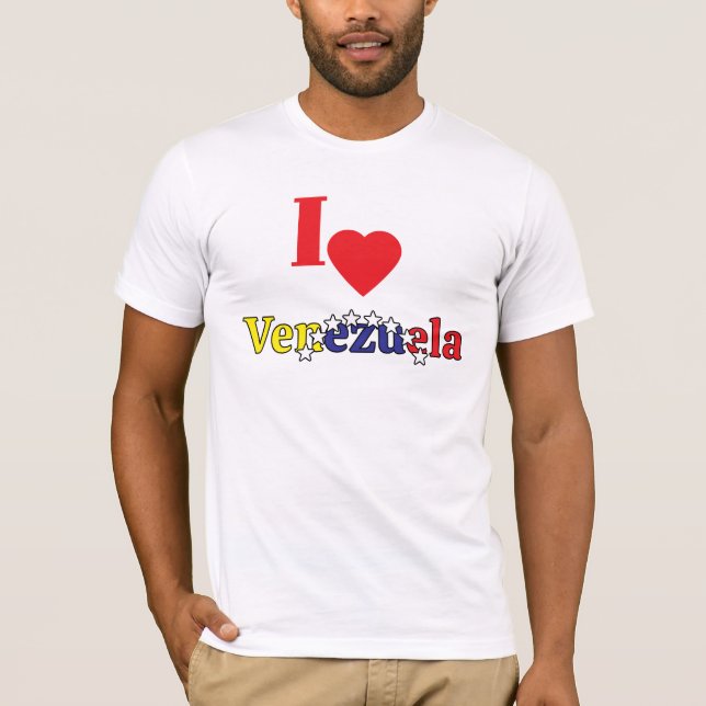 venezuelan,mens heart, i love Venezuela ,flag T-Shirt (Front)