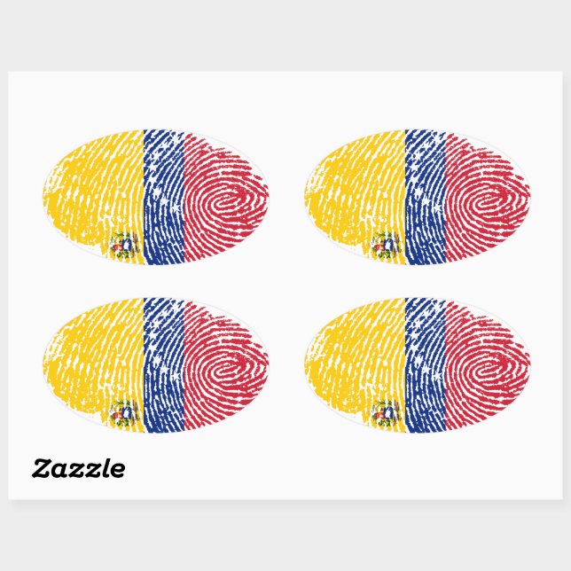 Venezuelan Oval Sticker (Sheet)