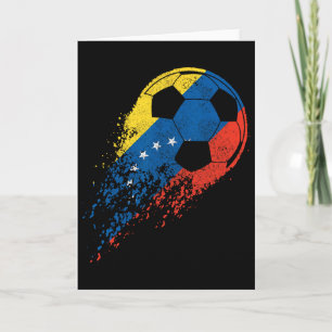 Venezuelan Pride Footll Player Flag Card