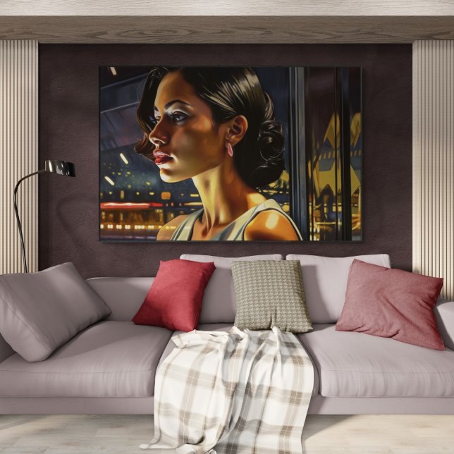 Venezuelan Woman in a Miami Nightclub Painting Poster (Creator Uploaded)