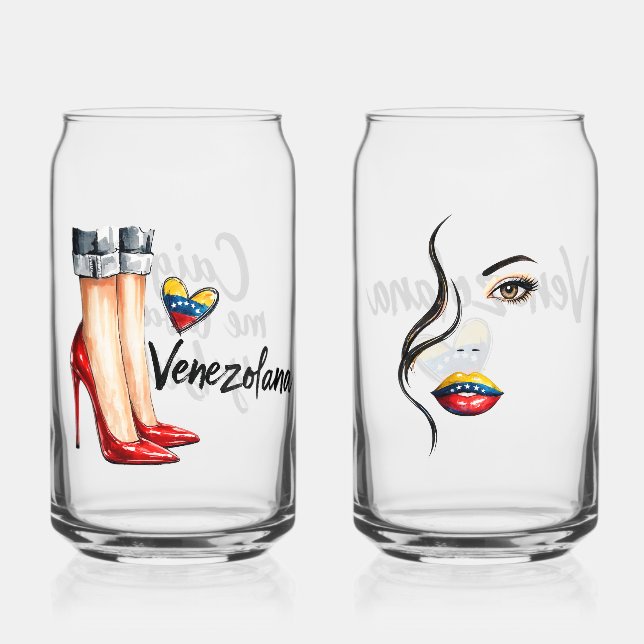 Venezuelan Woman – Pride, Elegance, you see streng Can Glass (Front)